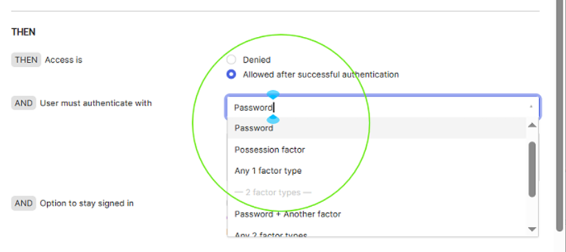 new password setting
